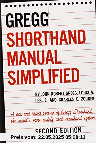 The GREGG Shorthand Manual Simplified