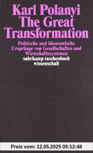The Great Transformation: Politische und ökonomische Ursprünge von Gesellschaften und Wirtschaftssystemen (suhrkamp taschenbuch wissenschaft)
