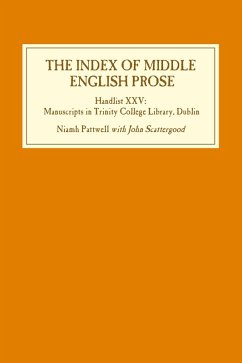 The Index of Middle English Prose: Handlist XXV (eBook, PDF) von Boydell & Brewer Ltd