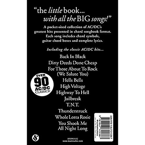 The Little Black Songbook Ac/Dc Lc: Complete Lyrics & Chords to Over 90 Classics