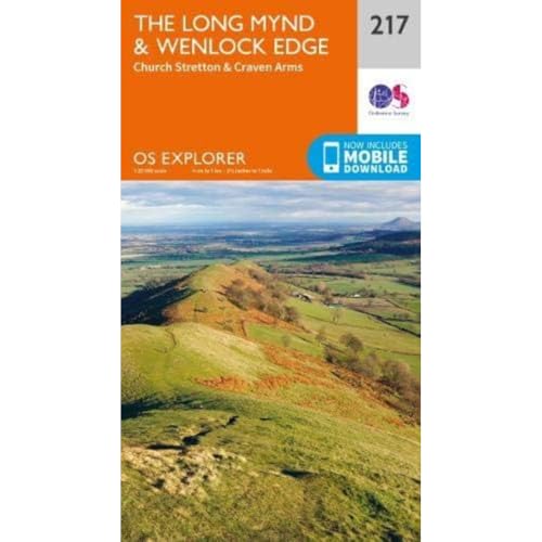 The Long Mynd & Wenlock Edge: Church Stretton & Craven Arms (OS Explorer Map, Band 217)