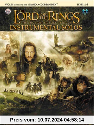 The Lord of the Rings Instrumental Solos (for Strings): Violin (with Piano Acc.), Book & CD