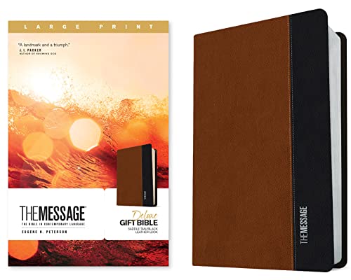 The Message: Saddle Tan/Black, Leather-Look: The Bible in Contemporary Language von NavPress Publishing Group