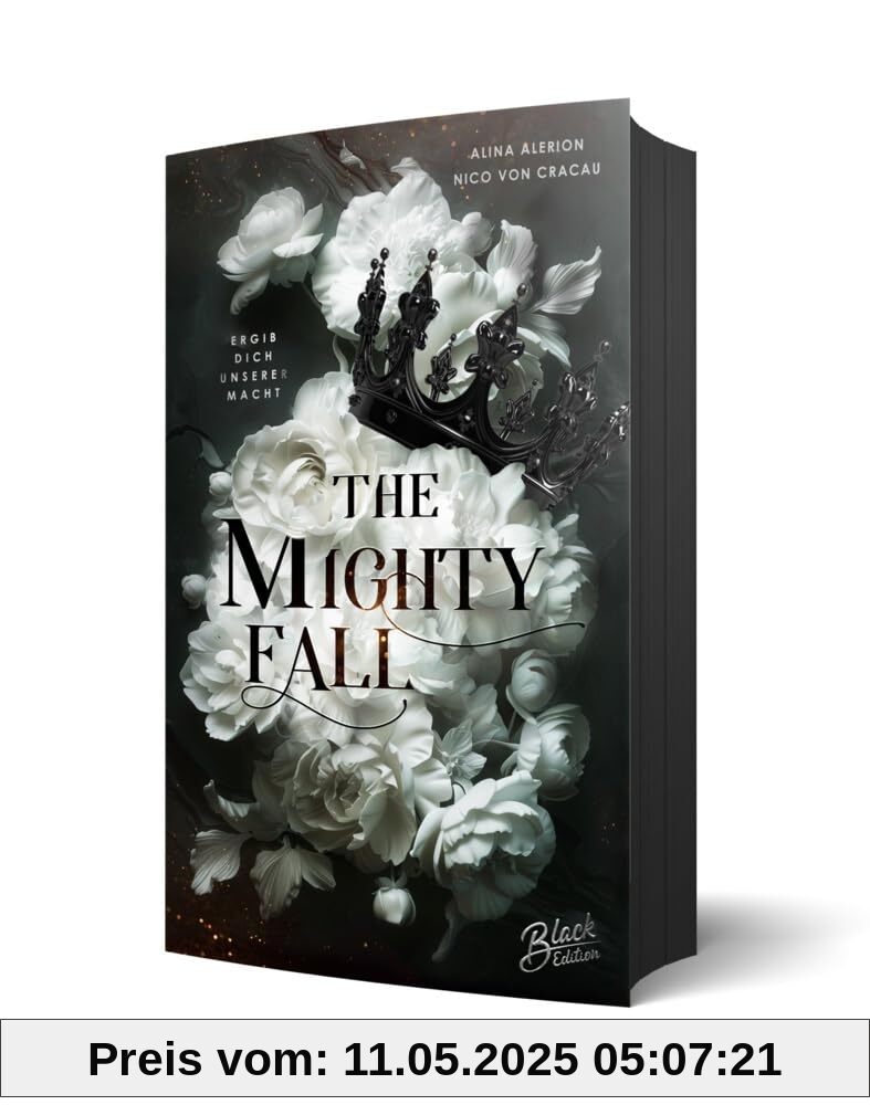 The Mighty Fall: Ergib dich unserer Macht | Mit Farbschnitt und weißer Schrift auf schwarzen Seiten
