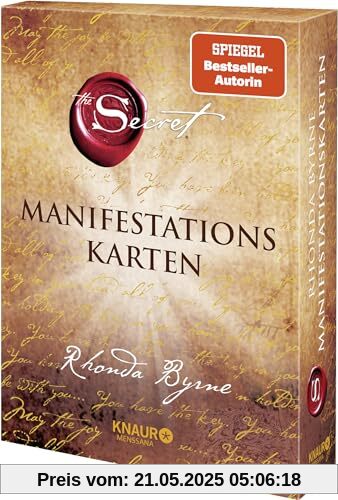 The Secret Manifestationskarten: Deutsche Erstausgabe – das Kartendeck zum Weltbestseller, 65 Karten mit Goldschnitt inkl. Anleitungsbuch