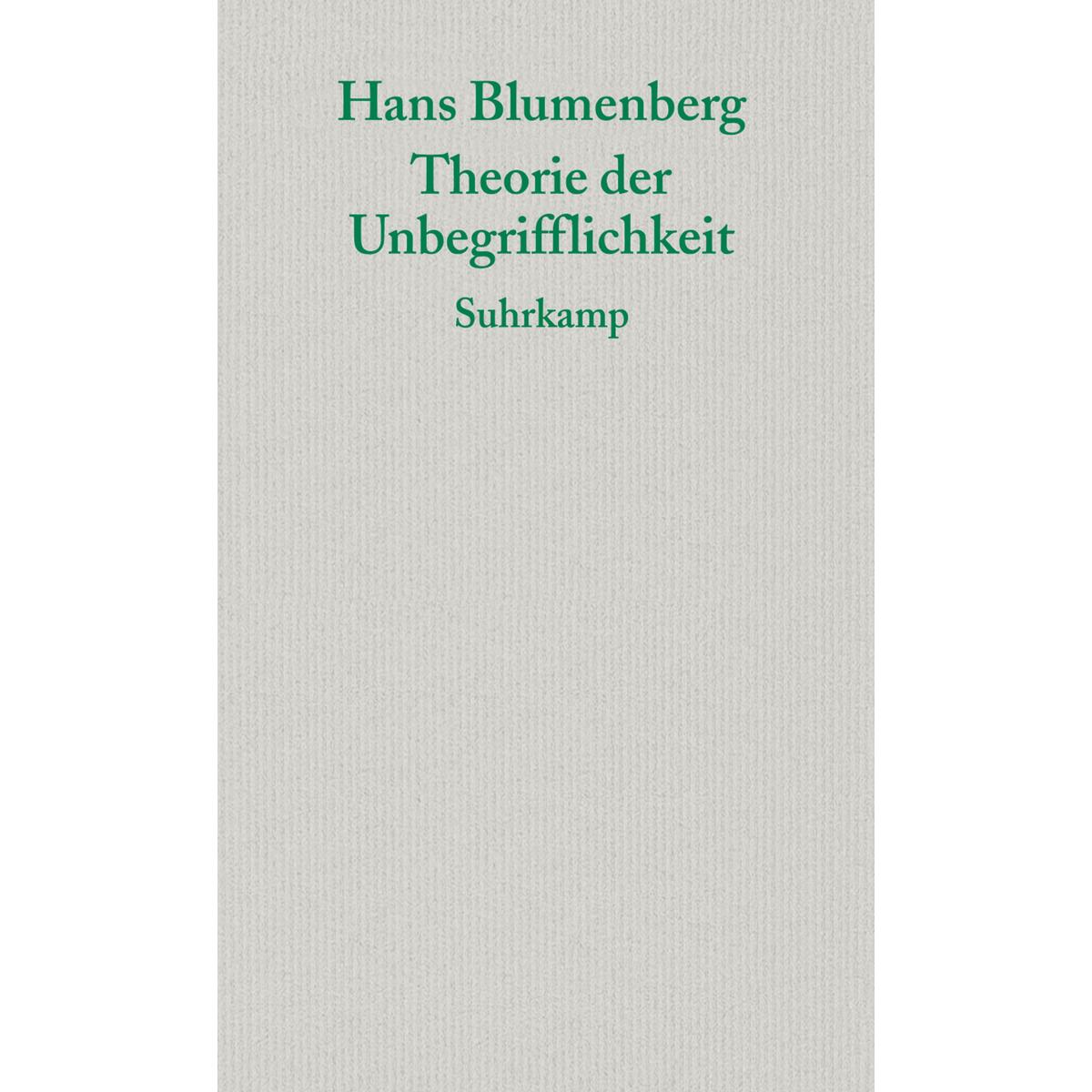 Theorie der Unbegrifflichkeit von Suhrkamp Verlag