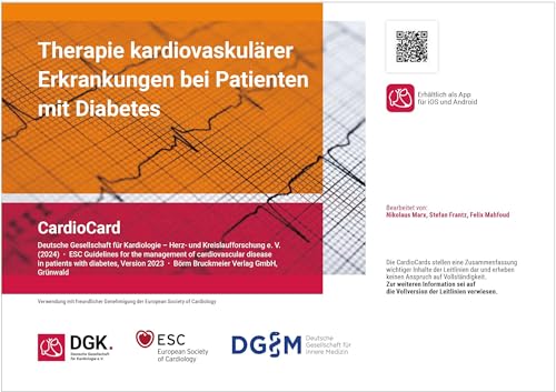Therapie kardiovaskulärer Erkrankungen bei Patienten mit Diabetes: CardioCard (ESC/DGK CardioCards) von Börm Bruckmeier