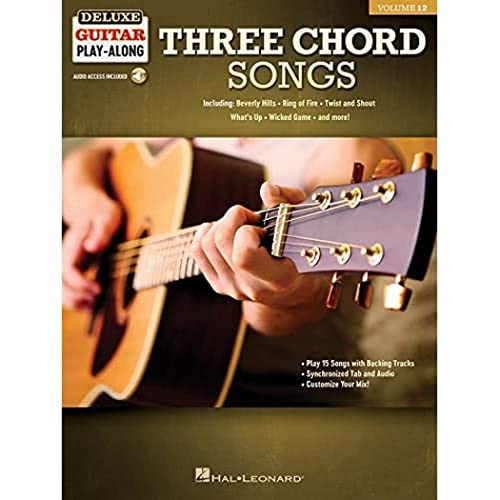 Three Chord Songs: Deluxe Guitar Play-Along Volume 12 (Deluxe Guitar Play-Along, 12, Band 12)