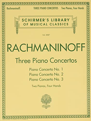 Three Piano Concertos: Nos. 1, 2, and 3: Schirmer's Library of Musical Classics, Vol. 2087 2 Pianos, 4 Hands: Two Pianos, Four Hands (Schirmer's Library of Musical Classics, 2087, Band 2087) von G. Schirmer, Inc.