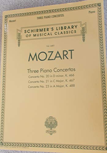 Three Piano Concertos: Songbook für Klavier (Schirmer's Library of Musical Classics, Band 4481): Schirmer Library of Classics Volume 4481 Two Pianos, Four Hands von G. Schirmer, Inc.
