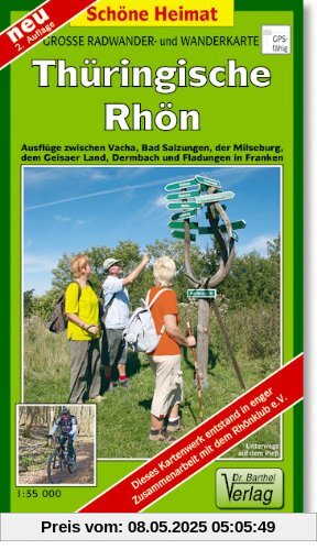 Thüringische Rhön 1 : 35 000. Radwander- und Wanderkarte