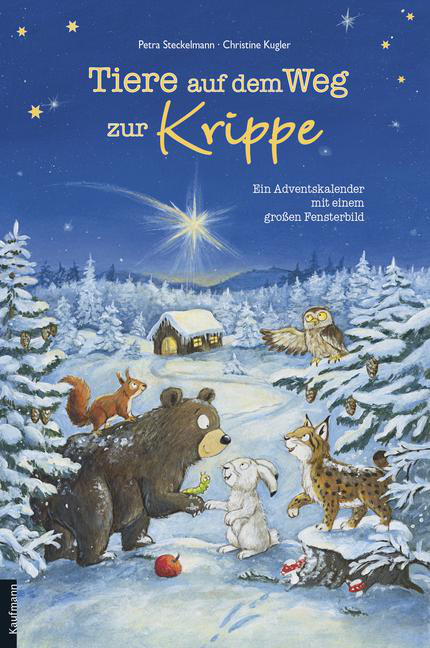 Tiere auf dem Weg zur Krippe. Ein Adventskalender mit einem großen Fensterbild Tiere auf dem Weg zur Krippe. Ein Adventskalender mit einem großen Fensterbild von Kaufmann
