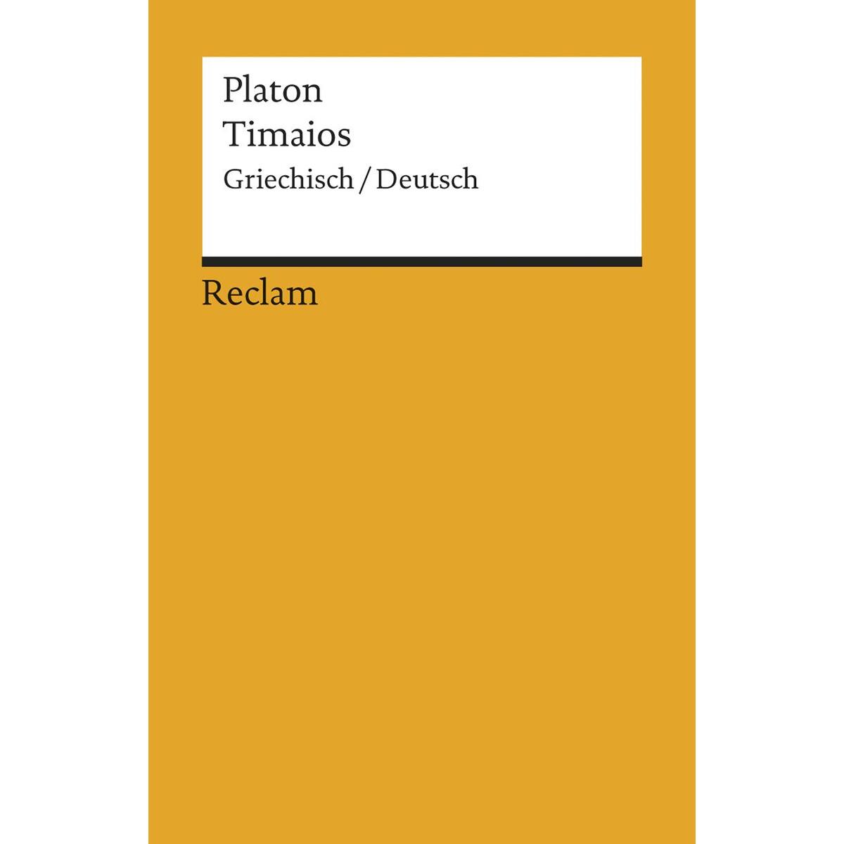 Timaios Timaios von Reclam Philipp Jun.