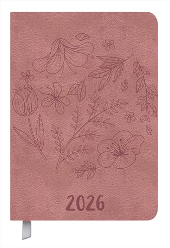 Timer Soft Touch morgenrot 2026: Terminplaner in Lederoptik. Terminkalender mit Wochenübersicht und Lesezeichenband. Taschenkalender im Format: 11 x 16 cm von Korsch Verlag