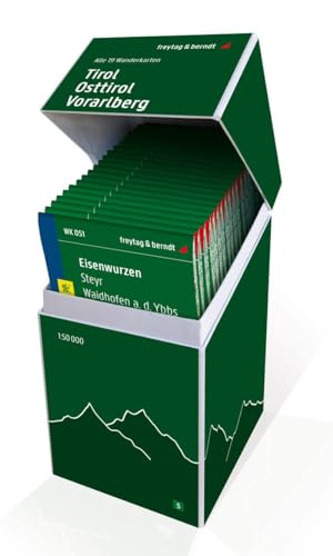 Tirol - Osttirol - Vorarlberg, Wanderkarten Set 1:50.000: Alle 19 Wanderkarten für die Region in einer praktischen Box! (freytag & berndt Wander-Rad-Freizeitkarten)