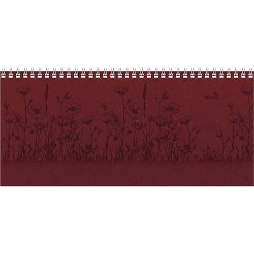 Tisch-Querkalender Nature Line Flower 2026 - Tisch-Kalender - Büro-Kalender quer 29,7x13,5 cm - 1 Woche 2 Seiten - Umwelt-Kalender - mit Hardcover von ALPHA EDITION