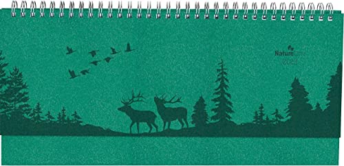 Tisch-Querkalender Nature Line Forest 2023 - Tisch-Kalender - Büro-Kalender quer 29,7x13,5 cm - 1 Woche 2 Seiten - Umwelt-Kalender - mit Hardcover von Alpha Edition