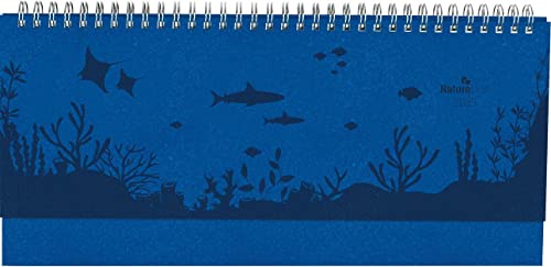 Tisch-Querkalender Nature Line Ocean 2023 - Tisch-Kalender - Büro-Kalender quer 29,7x13,5 cm - 1 Woche 2 Seiten - Umwelt-Kalender - mit Hardcover von Alpha Edition