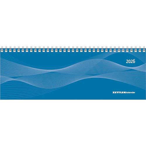Tisch-Querkalender Profi blau 2026 - Büro-Planer 29,7x10,5 cm - Tisch-Kalender - 1 Woche 2 Seiten - Ringbindung - Zettler Tisch-Querkalender Profi blau 2026 - Büro-Planer 29,7x10,5 cm - Tisch-Kalender - 1 Woche 2 Seiten - Ringbindung - Zettler von ZETTLER Kalender