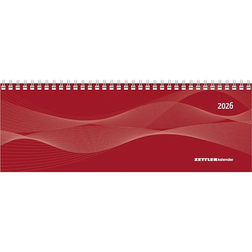 Tisch-Querkalender Profi rot 2025 - Büro-Planer 29,7x10,5 cm - Tisch-Kalender - 1 Woche 2 Seiten - Ringbindung - Zettler Tisch-Querkalender Profi rot 2025 - Büro-Planer 29,7x10,5 cm - Tisch-Kalender - 1 Woche 2 Seiten - Ringbindung - Zettler von ZETTLER Kalender