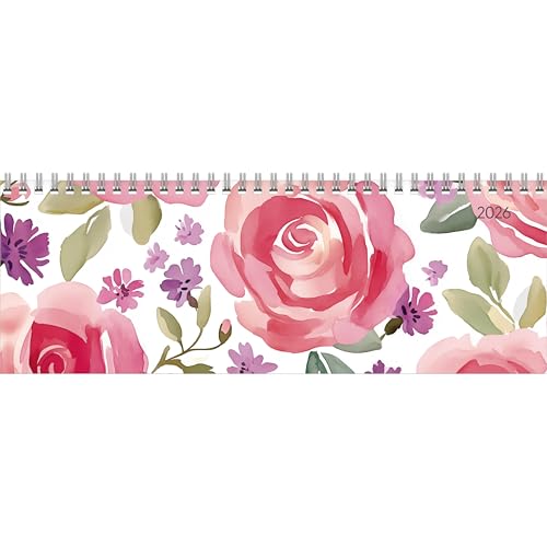 Tisch-Querkalender Style Rosen 2026 - Büro-Planer 29,7x10,5 cm - Tisch-Kalender - 1 Woche 2 Seiten - Ringbindung - Zettler Tisch-Querkalender Style Rosen 2026 - Büro-Planer 29,7x10,5 cm - Tisch-Kalender - 1 Woche 2 Seiten - Ringbindung - Zettler von ZETTLER Kalender