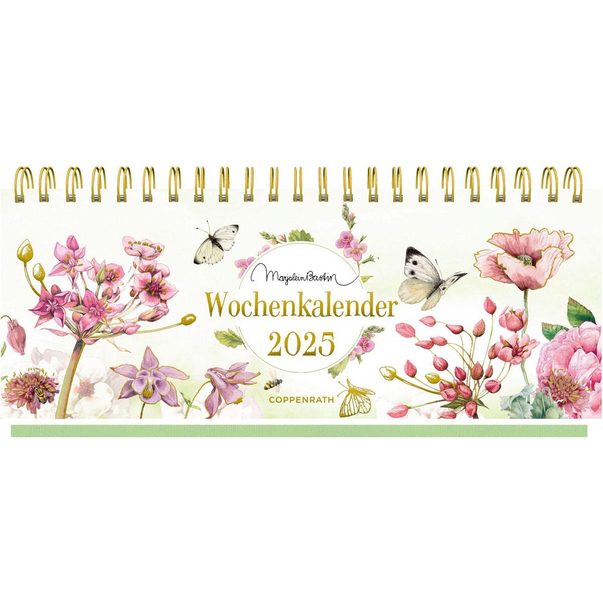 Tischkalender mit Wochenkalendarium: 2025 - Marjolein Bastin - rosa von Coppenrath F