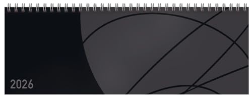 Tischkalender quer Professional Colourlux 2026 schwarz: 1 Woche auf 2 Seiten; Bürokalender; Tischquerkalender im Format: 29,8 x 10,5 cm von Korsch Verlag