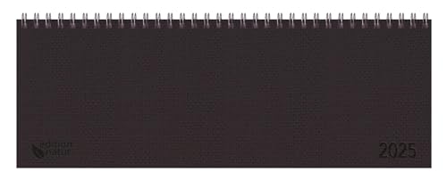 Tischkalender quer Professional Premium 2025 schwarz: 1 Woche 2 Seiten; Bürokalender mit edlem Hardcover; Tischquerkalender im Format: 29,8 x 10,5 cm von Korsch Verlag