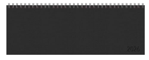 Tischkalender quer Professional Premium 2026 schwarz: 1 Woche 2 Seiten; Bürokalender mit edlem Hardcover; Tischquerkalender im Format: 29,8 x 10,5 cm von Korsch Verlag