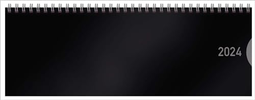 Tischquerkalender Classic Colourlux schwarz 2024: 1 Woche 1 Seite; Bürokalender mit nützlichen Zusatzinformationen; Format: 29,8 x 10,5 cm von Korsch Verlag