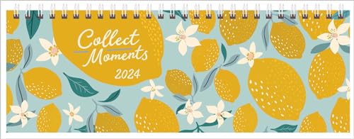 Tischquerkalender Collect Moments 2024: 1 Woche 2 Seiten; Tischkalender mit Sprüchen und viel Platz für Notizen; Format: 29,8 x 10,5 cm von Korsch Verlag