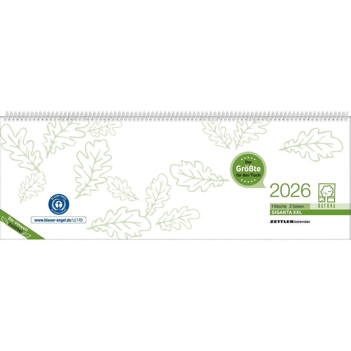 Tischquerkalender Giganta XXL Recycling 2026 - 42,2x14,8 cm - 1 Woche auf 2 Seit... Tischquerkalender Giganta XXL Recycling 2026 - 42,2x14,8 cm - 1 Woche auf 2 Seit... von Neumann Verlage GmbH & Co