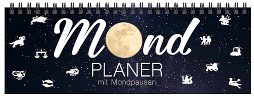 Tischquerkalender Mond 2025: 1 Woche 2 Seiten; Tischkalender mit Mondphasen, Tipps für jeden Tag und viel Platz für Notizen; Format: 29,8 x 10,5 cm von Korsch Verlag