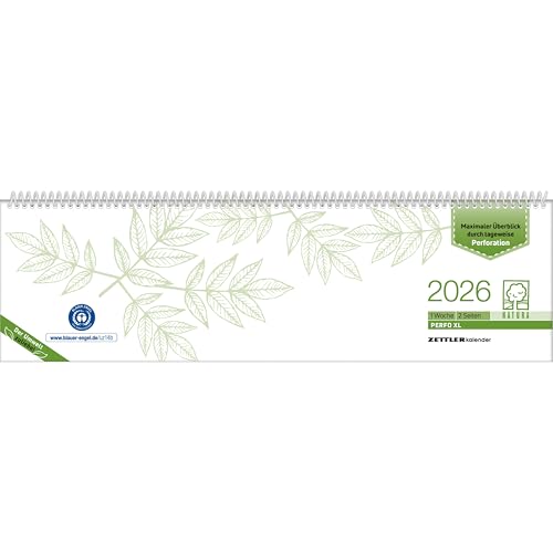 Tischquerkalender Perfo XL Recycling 2026 - 36,2x10,6 cm - 1 Woche auf 2 Seiten - Stundeneinteilung 7 - 20 Uhr - jeder Tag einzeln abtrennbar - 136-0700 Tischquerkalender Perfo XL Recycling 2026 - 36,2x10,6 cm - 1 Woche auf 2 Seiten - Stundeneinteilung 7 - 20 Uhr - jeder Tag einzeln abtrennbar - 136-0700 von ZETTLER Kalender