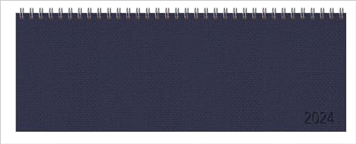 Tischkalender quer Professional Premium 2024 dunkelblau: 1 Woche 2 Seiten; Bürokalender mit edlem Hardcover; Tischquerkalender im Format: 29,8 x 10,5 cm von Korsch Verlag