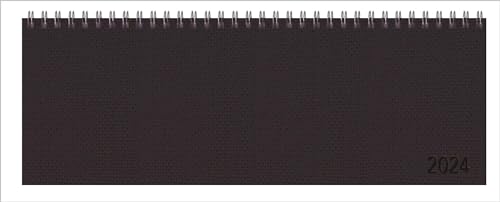 Tischkalender quer Professional Premium 2024 schwarz: 1 Woche 2 Seiten; Bürokalender mit edlem Hardcover; Tischquerkalender im Format: 29,8 x 10,5 cm von Korsch Verlag