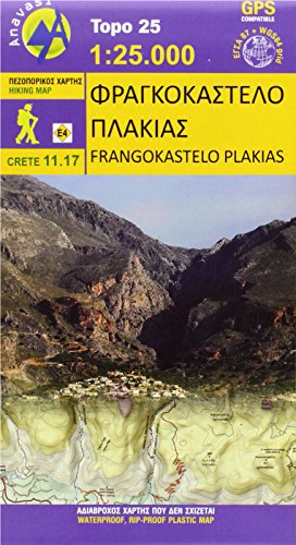 Frangokastelo Plakias: Waterproof, rip-proof plastic map. GPS compatible. GGRS 87 + WGS 84 grid (Fragokastelo - Plakias)