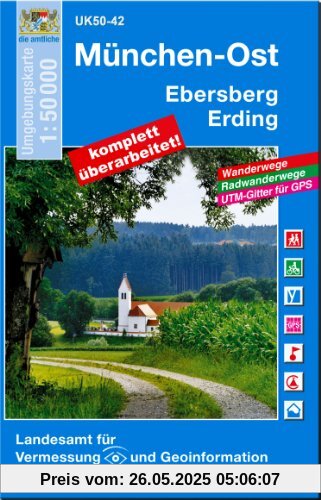 Topographische Sonderkarten Bayern.  UK 50-42. München-Ost.Eberberg.Erding