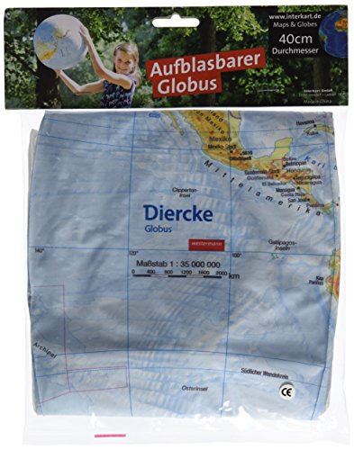 Topographischer Globus aufblasbar: aufblasbar, 40cm, deutsch von Interkart Verlag