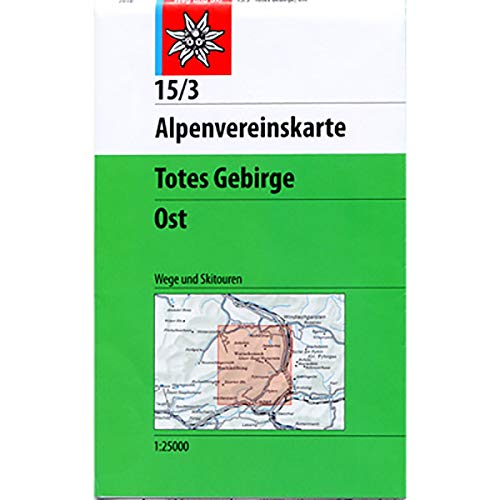 Totes Gebirge, Ost: Topographische Karte 1:25.000 mit Wegmarkierungen und Skirouten: Wege und Skitouren (Alpenvereinskarten)