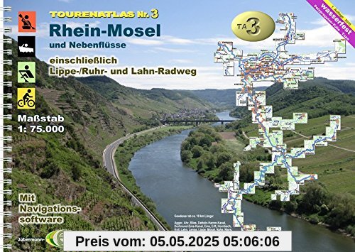 TourenAtlas Wasserwandern / TA3 Rhein-Mosel: Saar, Mosel, Rhein ab Mainz und Nebenflüsse TourenAtlas Wasserwandern / TA3 Rhein-Mosel: Saar, Mosel, Rhein ab Mainz und Nebenflüsse