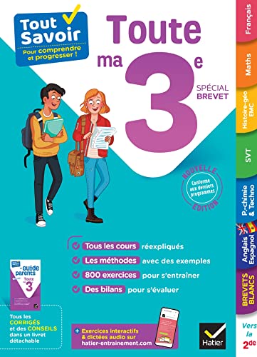 Tout savoir 3e Spécial brevet - Tout en un: cours, méthodes et exercices dans toutes les matières von HATIER