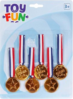 Toy Fun Medaillen am Band, 6 Stück von VEDES Großhandel GmbH - Ware