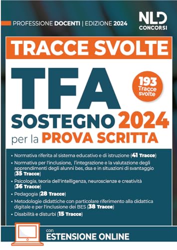 Tracce Svolte. TFA. Docenti di sostegno 2024 per la prova scritta. Con espansione online