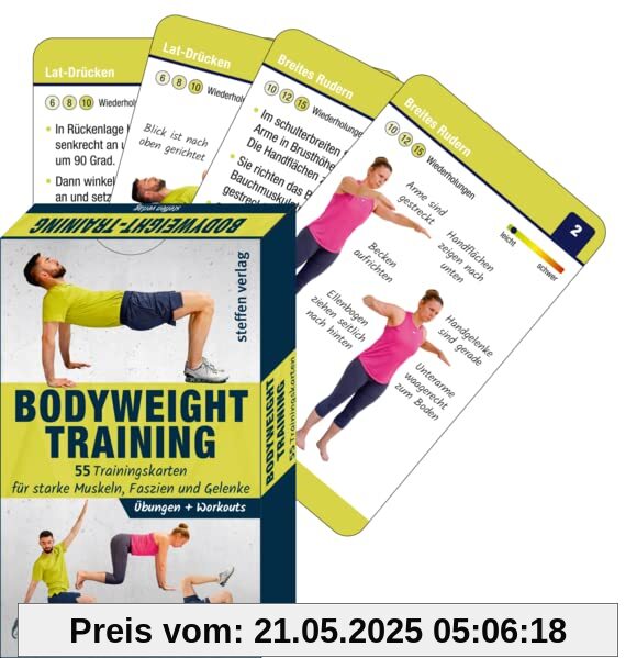Trainingskarten Bodyweight-Training: 55 Trainingskarten für starke Muskeln, Faszien und Gelenke (Trainingsreihe von Ronald Thomschke)