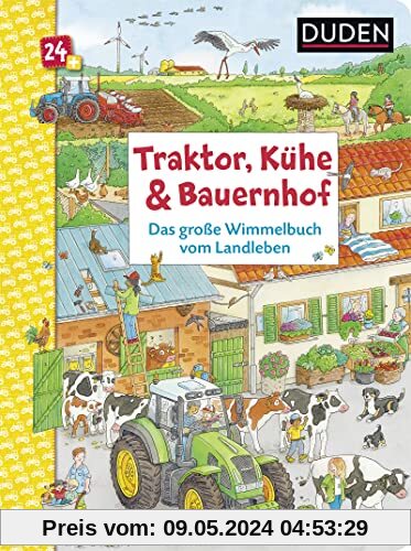 Traktor, Kühe & Bauernhof: Das große Wimmelbuch vom Landleben: Wimmel-Bilderbuch für Kinder ab 2 Jahren