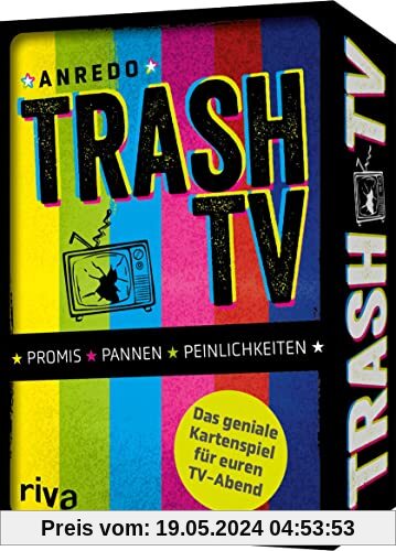 Trash-TV – Promis, Pannen, Peinlichkeiten: Das geniale Kartenspiel für euren TV-Abend. Das perfekte Geschenk für alle Trash-TV-Fans. Mit Trinkspielvariante. Ab 18 Jahren