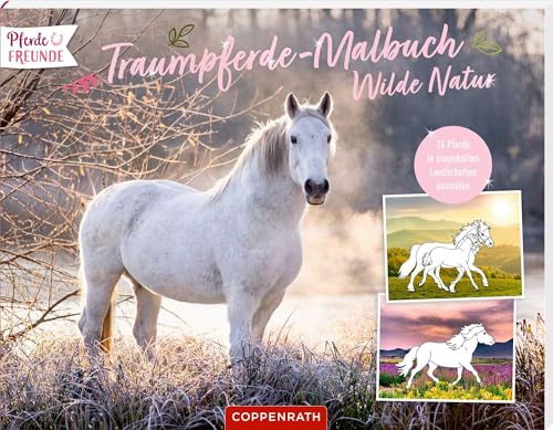 Traumpferde-Malbuch: Wilde Natur: 24 Pferde in traumhaften Landschaften ausmalen