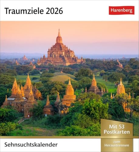 Traumziele Sehnsuchtskalender 2026 - Wochenkalender mit 53 Postkarten: Reise-Kalender mit 53 hochwertigen Postkarten der schönsten Reiseziele der Welt. Postkartenkalender 2026 Traumziele Sehnsuchtskalender 2026 - Wochenkalender mit 53 Postkarten: Reise-Kalender mit 53 hochwertigen Postkarten der schönsten Reiseziele der Welt. Postkartenkalender 2026 von Harenberg