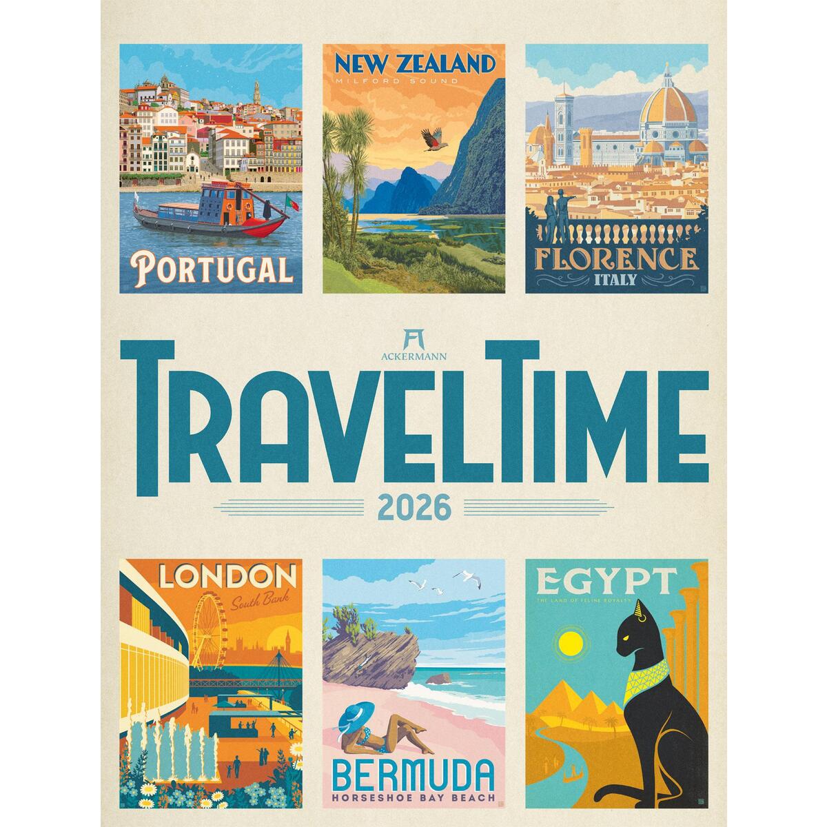 Travel Time - Reise-Plakate Kalender 2026 Travel Time - Reise-Plakate Kalender 2026 von Ackermann Kunstverlag